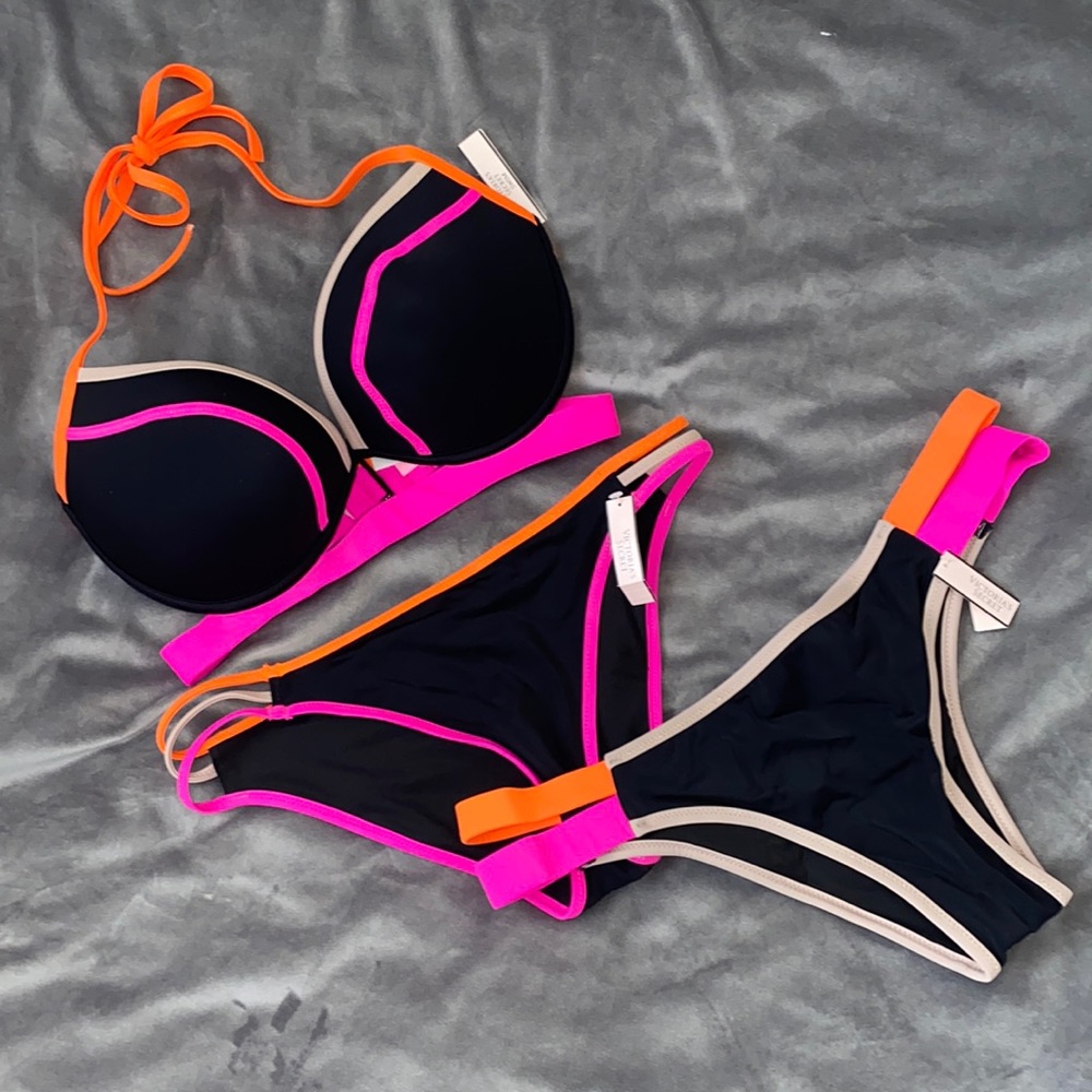 VS Hapstrap Banded Itsy Bikini Swimwear NWT